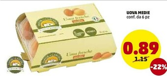 PENNY Sapor di Cascina Uova Medie offerta