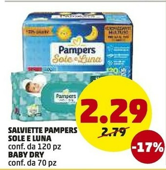 PENNY Pampers Salviette Sole E Luna / Baby Dry offerta