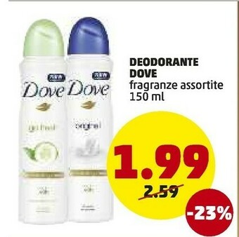 PENNY Dove 8710908559235 Deodorante Deodorante Spray 150 Ml offerta