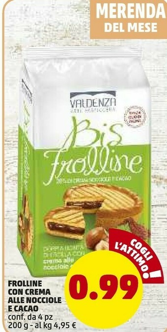 PENNY Valdenza - Bis Frolline Con Crema Alle Nocciole E Cacao 200 G(ml) offerta
