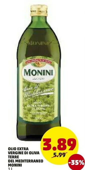 PENNY Monini Terre Del Mediterraneo Olio Extra Vergine Di Oliva 1000 Ml offerta