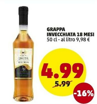 PENNY Grappa Invecchiata 18 Mesi offerta