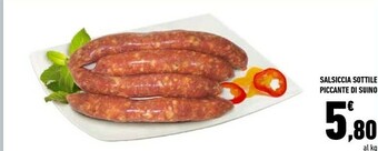 Conad Salsiccia Sottile Piccante Di Suino offerta
