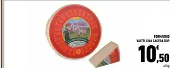 Conad Latteria sociale valtellina Formaggio Casera Dop offerta