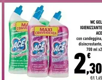 Conad Ace Wc Gel Igienizzante Con Candeggina Disincrostante offerta