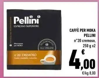 Conad Pellini Caffe Per Moka Cremoso offerta