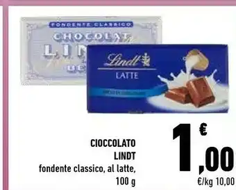 Conad Lindt Fondente Classico 100 G(ml) offerta