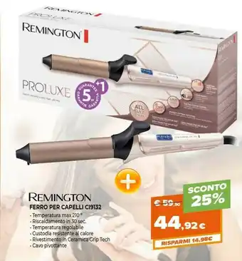 Expert Remington CI9132 Ferro Per Ricci Caldo Nero, Bronzo, Bianco 3 M offerta