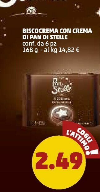 PENNY Mulino Bianco Biscocrema Con Crema Di Pan Di Stelle offerta