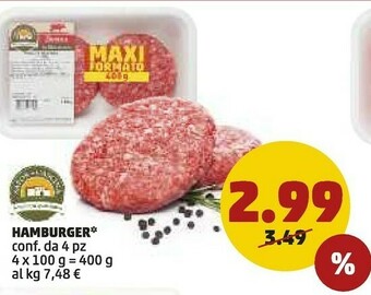 PENNY Hamburger offerta