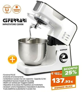 Expert G3 Ferrari Impastatore G20056 offerta