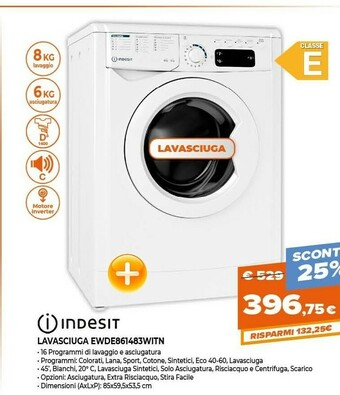 Expert Indesit EWDE861483WITN offerta