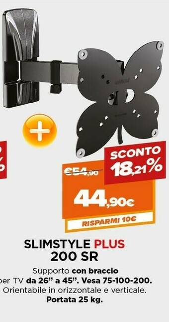 Expert Meliconi SlimStyle Plus 200 S 101,6 Cm (40") Nero offerta