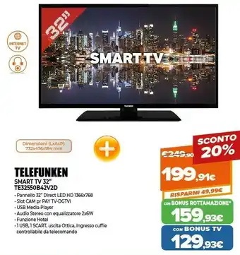 Expert Telefunken TE32550B42V2D offerta