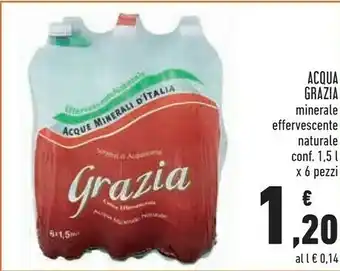 Conad Superstore Sangemini - Grazia Effervescente Naturale 1500 g(ml) offerta