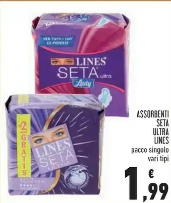 Conad Lines Assorbenti Seta Ultra Pacco Singolo offerta