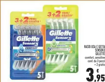 Conad Gillette Rasoio Usa E Getta Sensor3 Comfort offerta