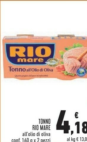 Conad Rio Mare Tonno All'Olio Di Oliva offerta