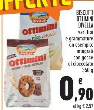 Conad Divella Biscotti Ottimini offerta