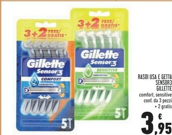 Conad Gillette Rasoio Usa E Getta Sensor3 Comfort offerta