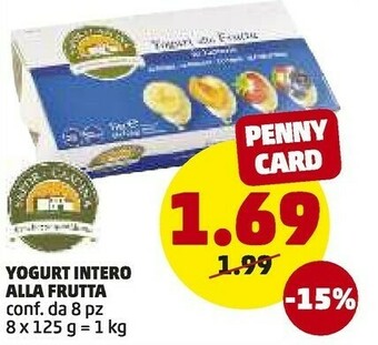 PENNY Yogurt Intero Alla Frutta 1000 G offerta