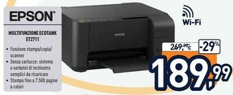 Unieuro Epson EcoTank ET-2711 offerta