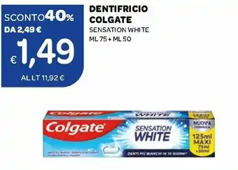 Ekom Colgate Dentifricio Sensation White 75 ml + 50 ml offerta