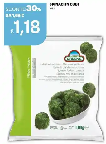 Ekom Spinaci in Cubi 1 kg offerta