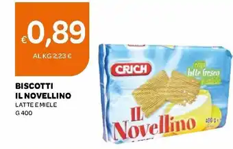 Ekom IL Novellino Biscotti Latte e Miele 400 g offerta