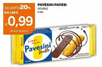 Ekom Pavesini Pavesi Double 60 g offerta