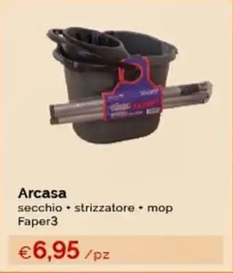 Prodet Arcasa secchio + strizzatore + mop Faper3 offerta