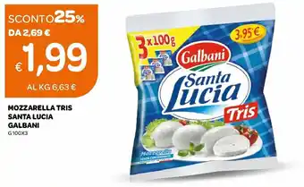 Ekom Galbani Santa Lucia Mozzarella Tris 100x3 g offerta