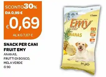 Emy Fruit Snack Per Cani Ananas, Frutti Di Bosco, Mela Verde 90 g
