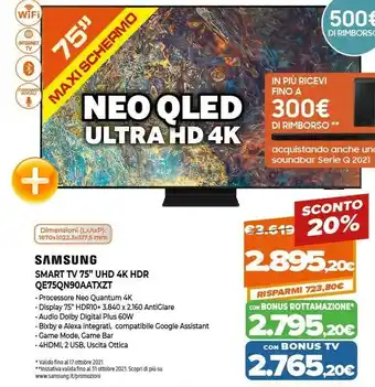 Expert Samsung QE75QN90AATXZT offerta