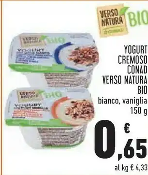 Conad Conad Yogurt Cremoso Verso Natura Bio offerta
