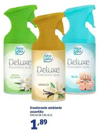 In'S Mercato Aria Vera Deluxe Deodorante Ambiente Assortito 250 ml offerta