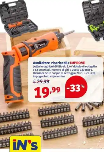 In'S Mercato Improve Avvitatore Ricaricabile offerta