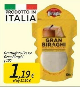 Carrefour Market Biraghi Formaggio Grattugiato offerta