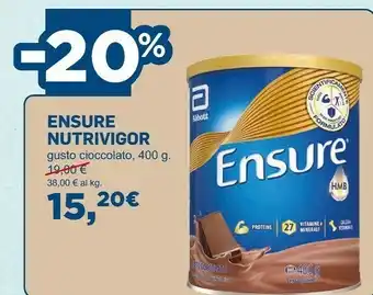 Coop Ensure Nutrivigor Gusto Cioccolato 400g offerta