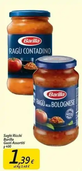 Carrefour Market Barilla Sughi per pasta offerta