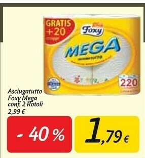 Carrefour Market Foxy Rotoli di carta offerta