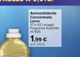Carrefour Market Lenor Ammorbidente Concentrato offerta