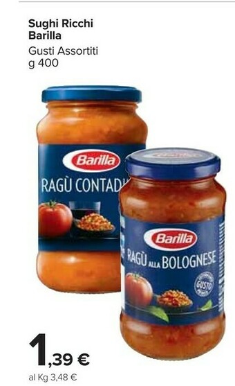 Carrefour Market Barilla Ragù Alla Bolognese 400 G(ml) offerta