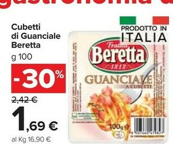 Carrefour Market Beretta Cubetti Di Guanciale offerta