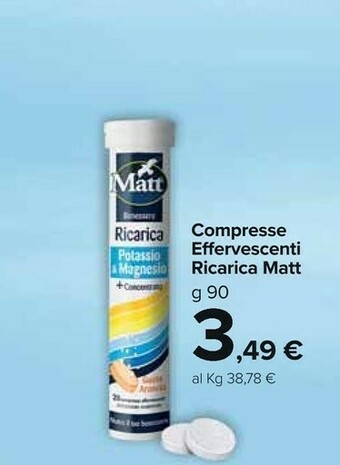 Carrefour Market Matt Compresse Effervescenti Ricarica offerta