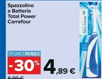Carrefour Market Carrefour - Spazzolino A Batteria Total Power offerta
