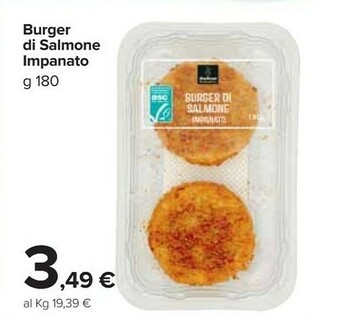 Carrefour Market Impanato Burger Di Salmone offerta