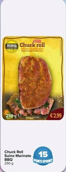 Carrefour Bbq Chuck Roll Suino Marinato offerta