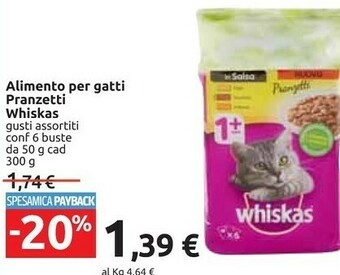 Carrefour Whiskas Cibo per gatti offerta