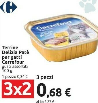 Carrefour Cibo per gatti offerta